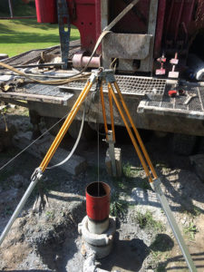 Shallow well geophysical logging